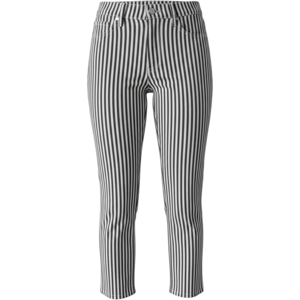 Striped Black&White Capri Jean St. John's Bay straight-leg Sz 10